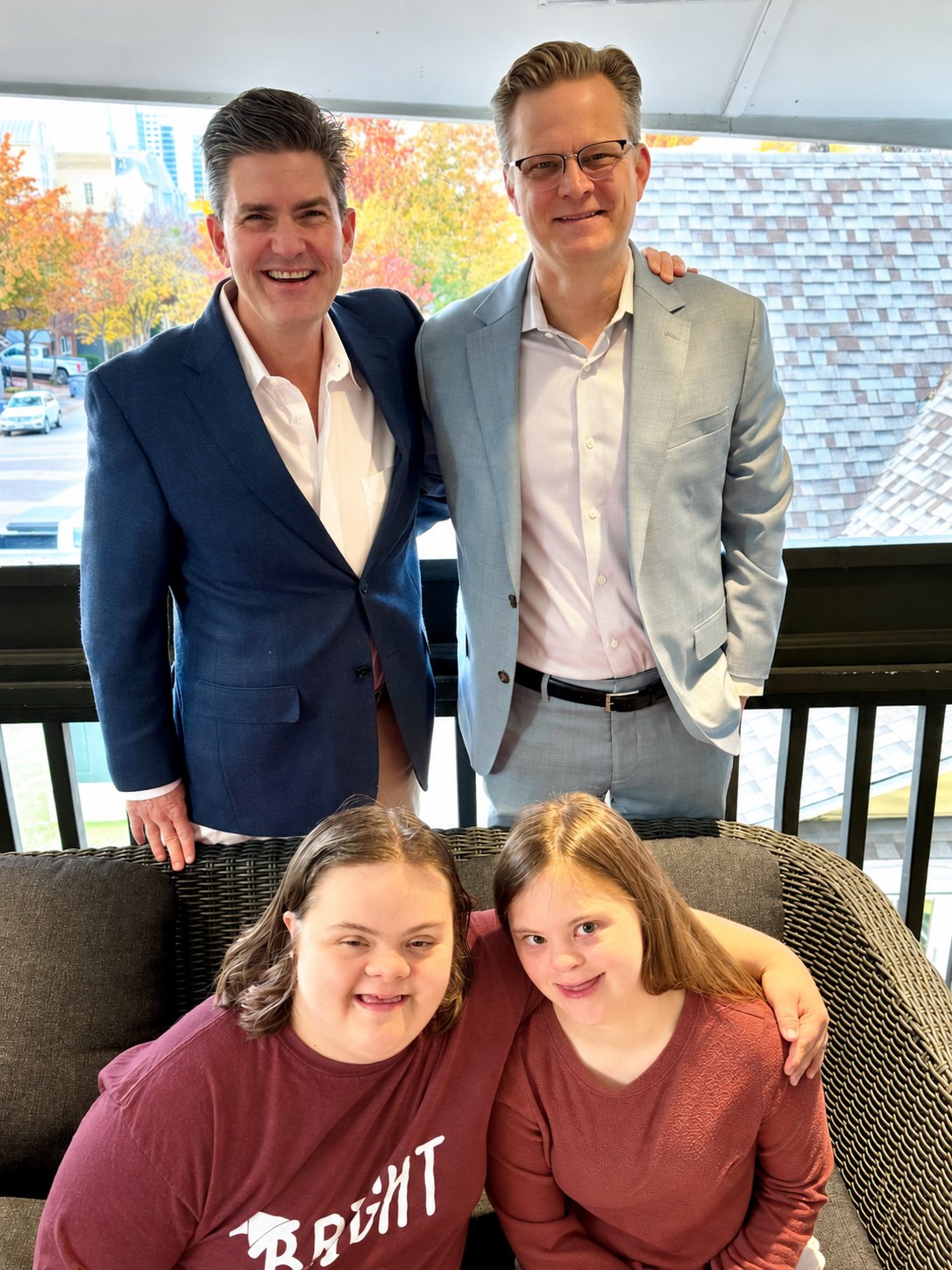 RCM co-founders David Roosevelt and Michael O’Brien together with their daughters.